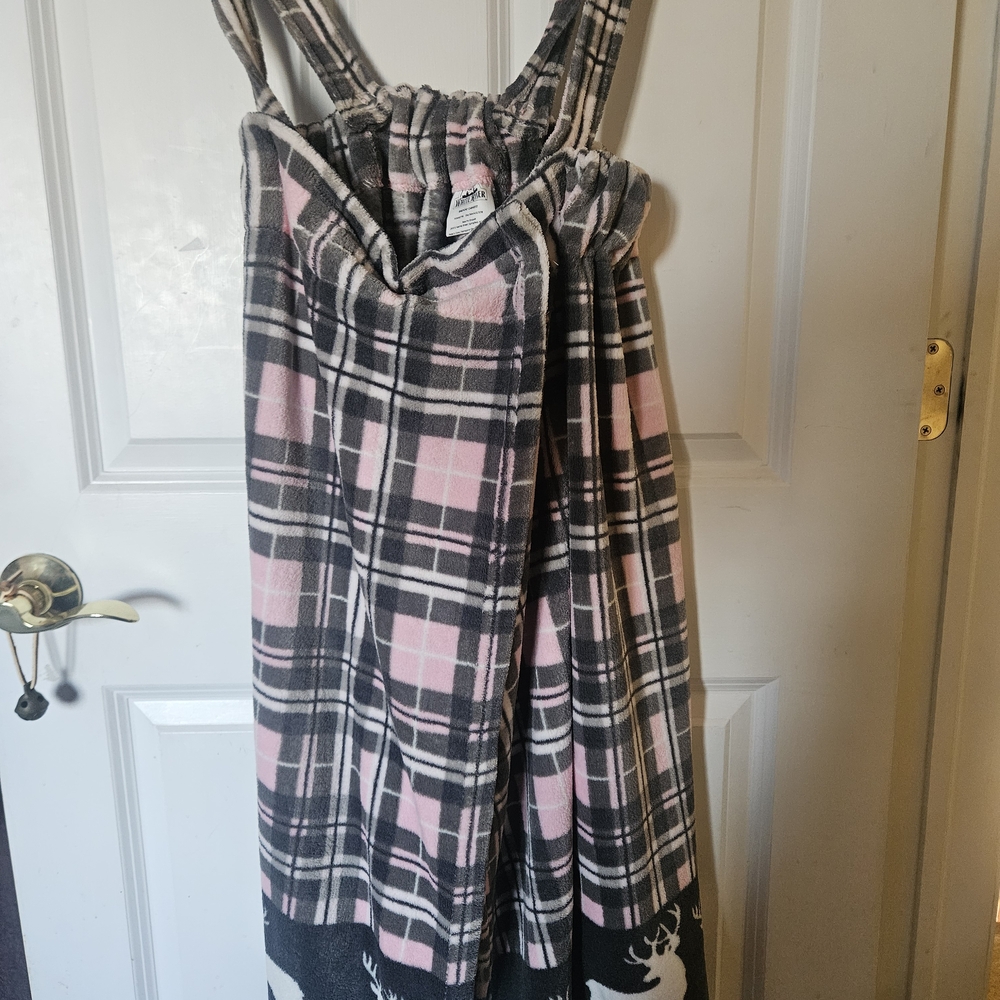 Plaid Pink and Black Robe